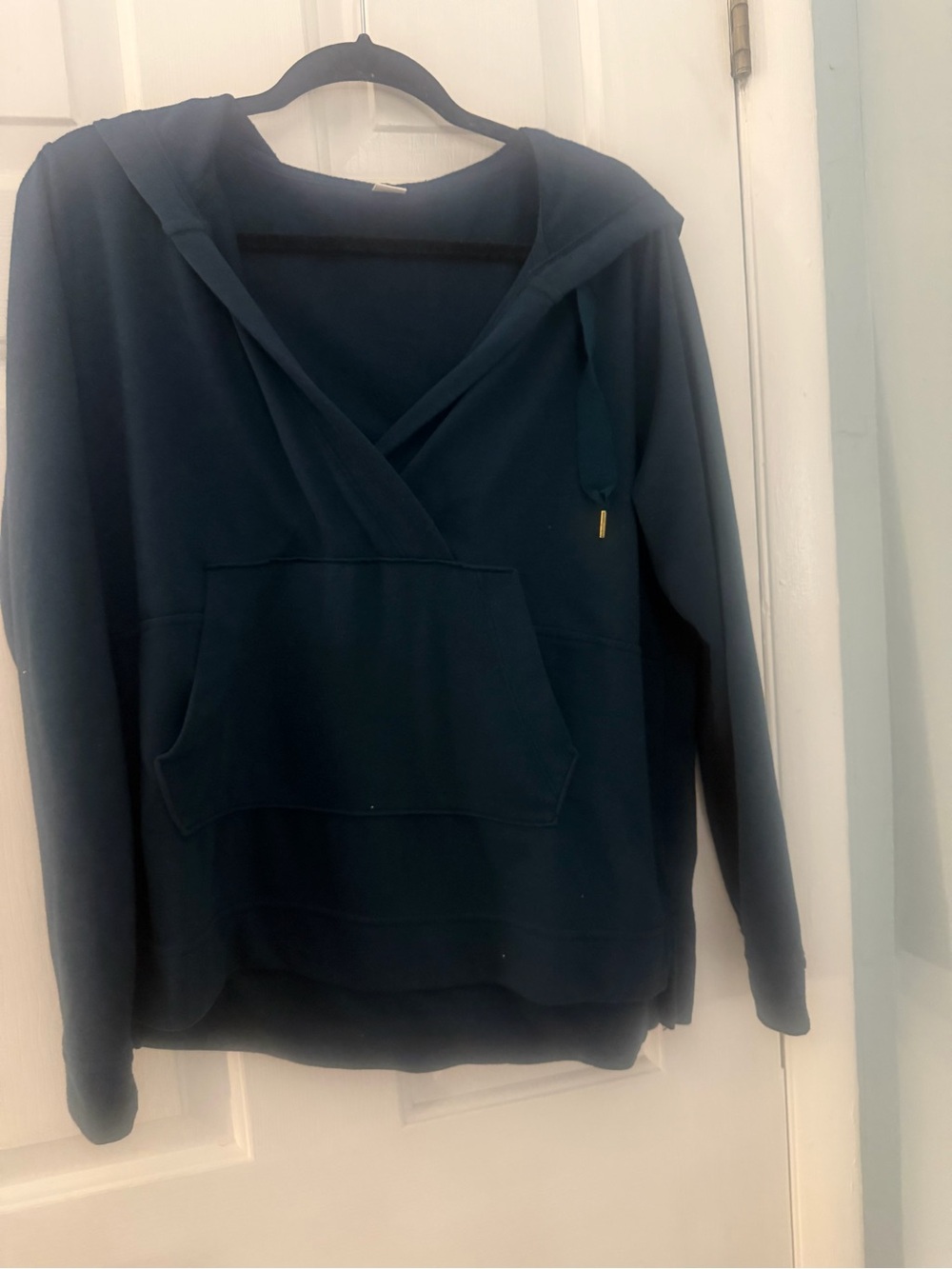 Old Navy Men’s Cross Front Hoodie Navy Blue Size M Spring 2020